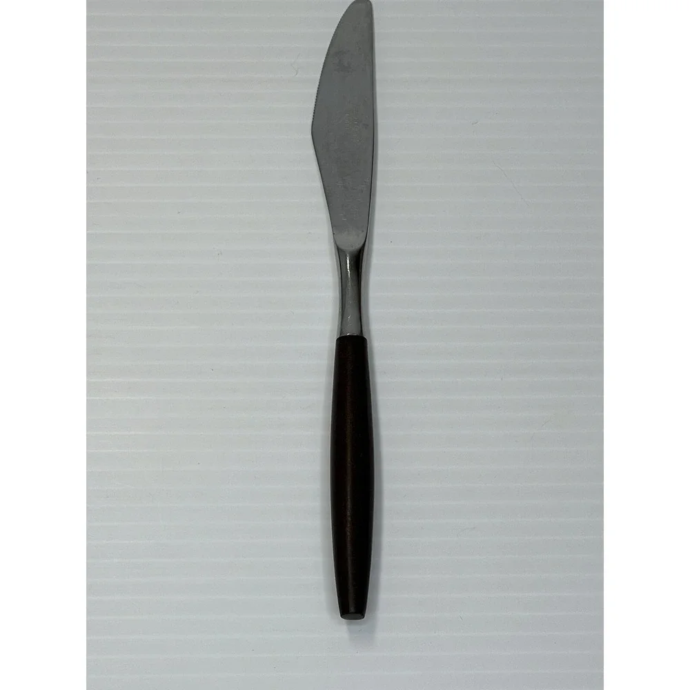 Vintage Hearthside Knives Stainless Flatware Japan Wooden Handle MCM Set of 2